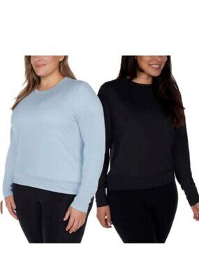 NEW 2 Pack Set of Lukka Lux Long Sleeve Active UPF 30 Stretch Top Shirts Tees 18